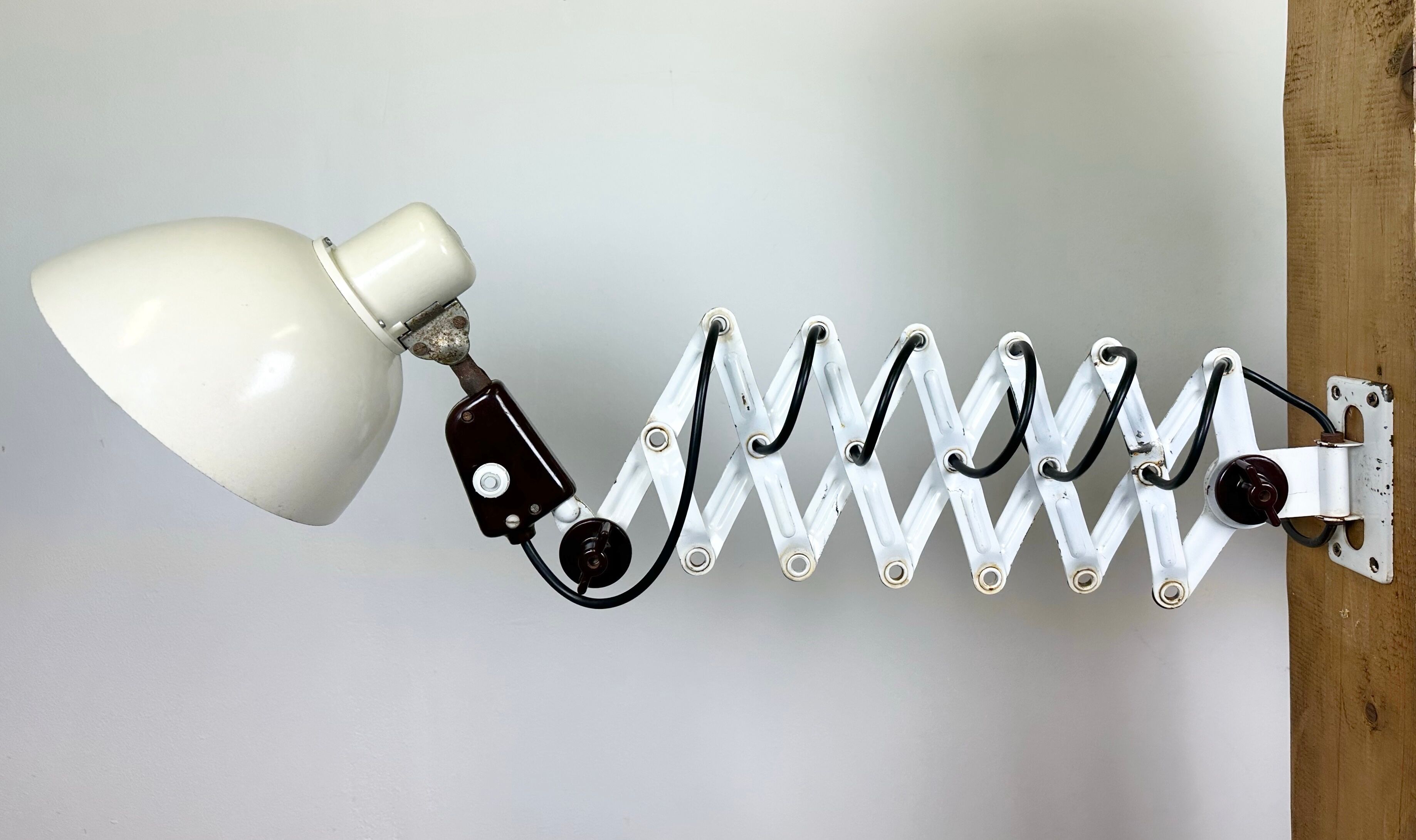 Industrial East German Scissor Lamp from VEB Zweckleuchtenbau Dresden, 1950s