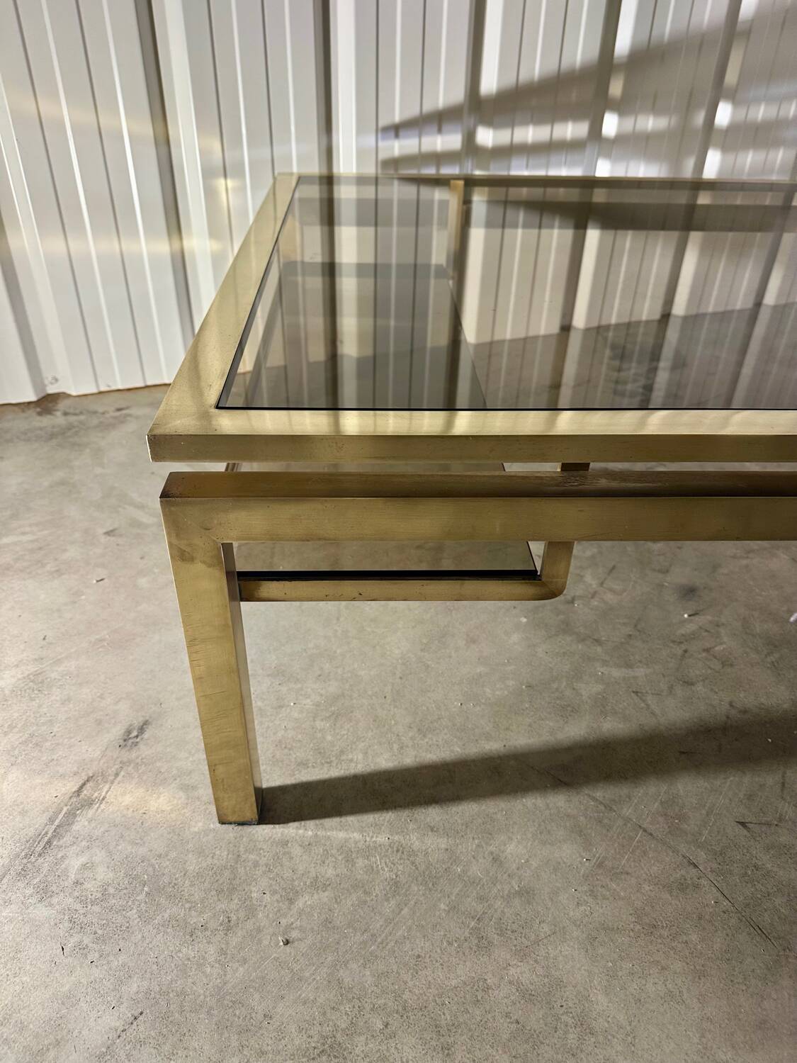 Vintage Guy Lefèvre gold coffee table 1970s