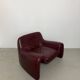 Sculptural Leather Lounge Chair by Cinova, Italy 1970s