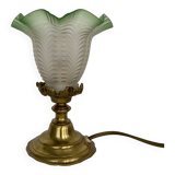 Old brass and tulip table lamp