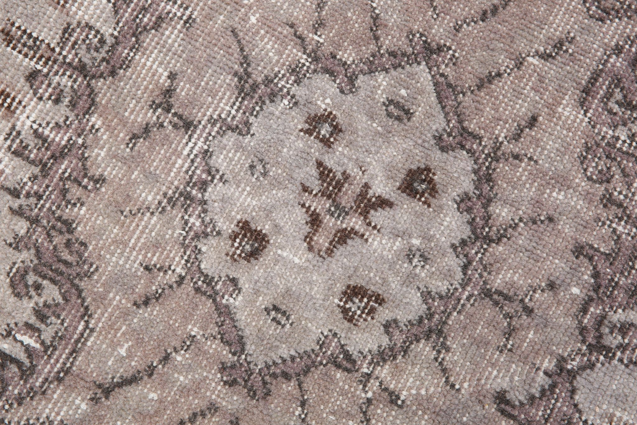 Brown floral turkish area rug, 208x115cm