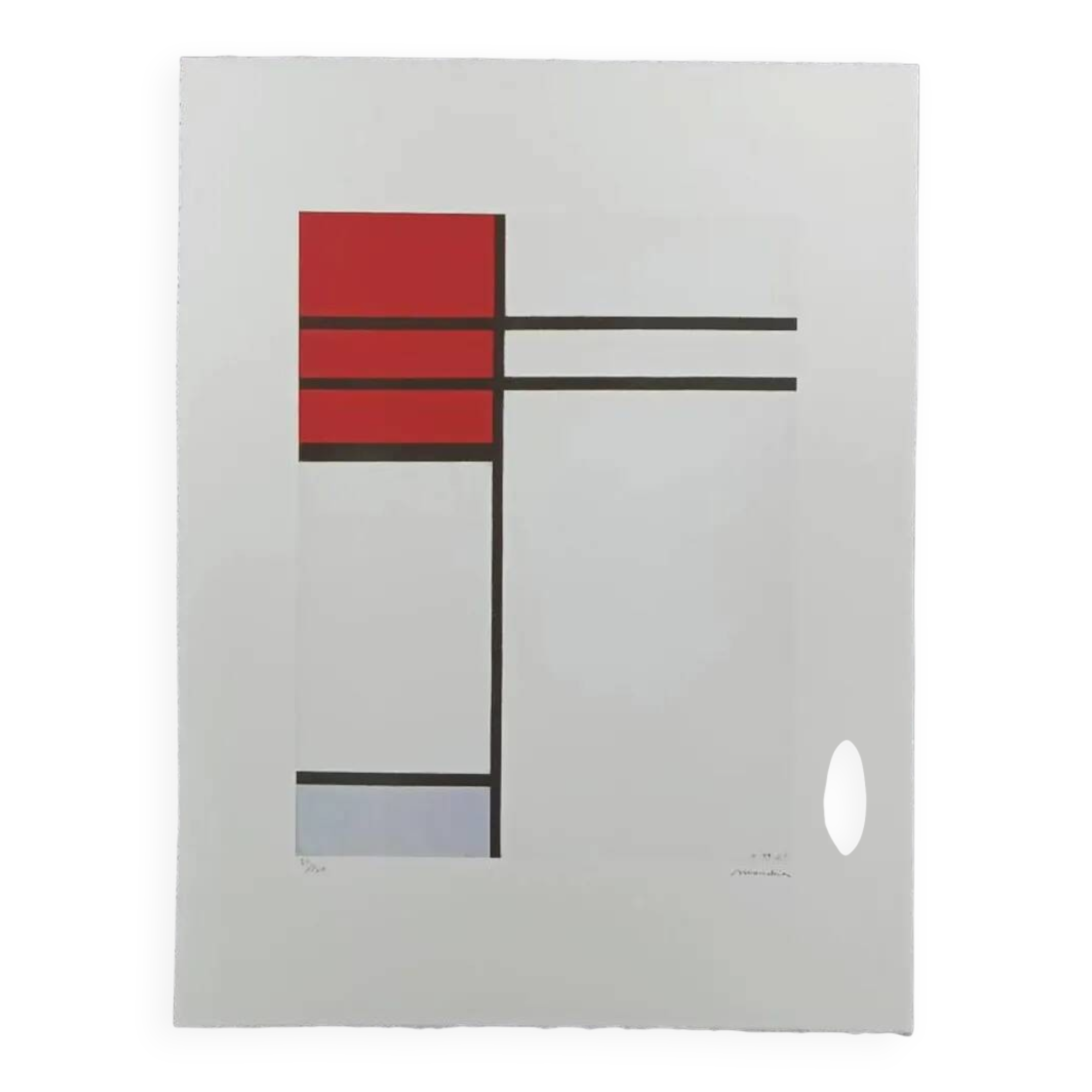 1970S Piet Mondrian Limited Series Lithograph Numbered in Pencil.