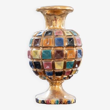 Colorful ceramic vase, 1960