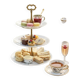 Silent Servant 3-Tiered Limoges Porcelain – Floral Decoration "Montjoie"