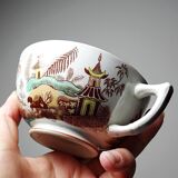 Sarreguemines tea service - Kyoto - antique 5 cups 6 saucers in Japanese style