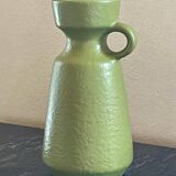 Vase vintage céramique vert olive