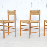 4 chairs Dordogne 60's Robert Sentou