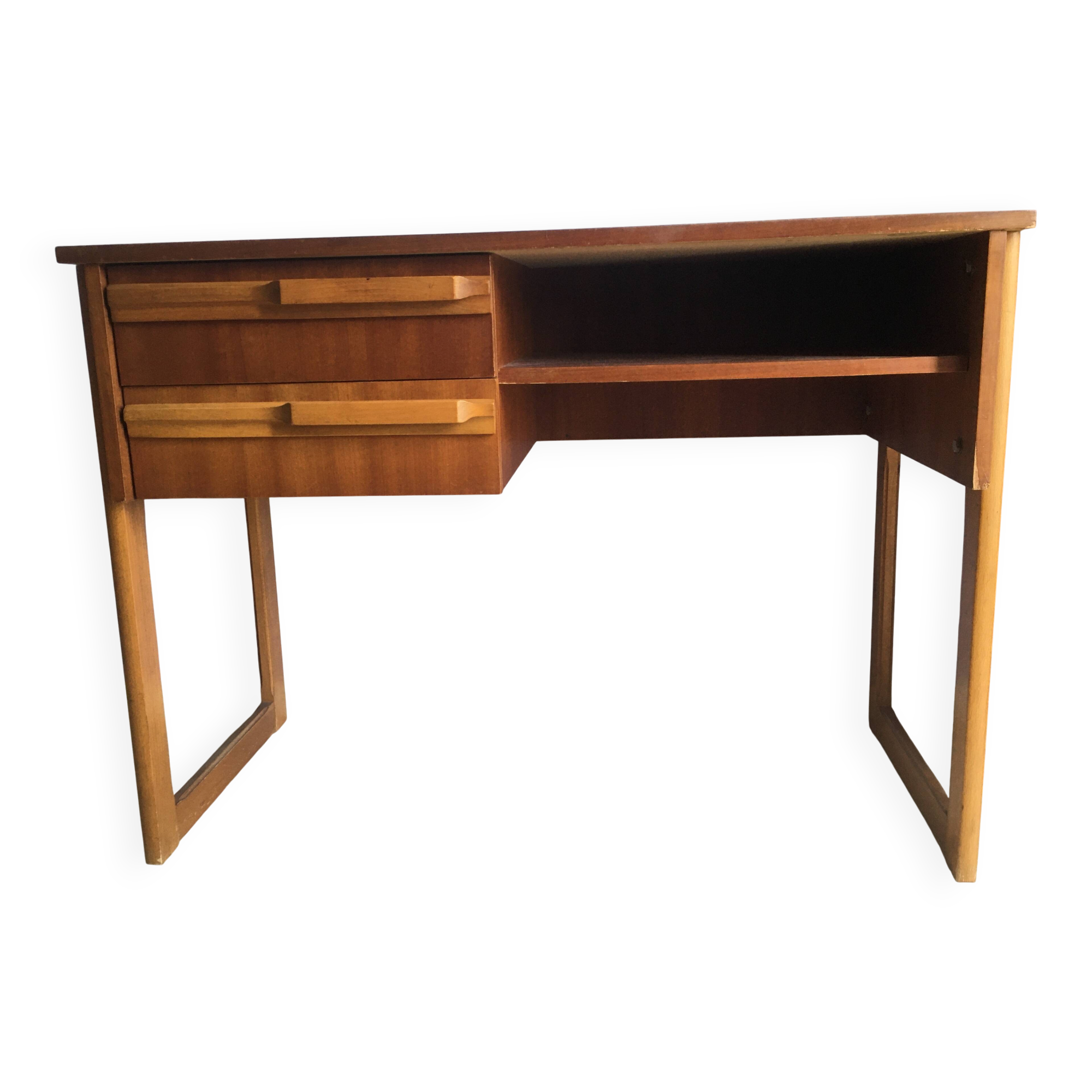 Vintage wooden desk, Scandinavian style, 1970s