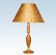 Gilt Brass and Leather Lamp from Le Tanneur, 1980's