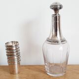 Silver and crystal liquor service