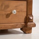 Antique solid pine chest of drawers – European rustic chest of drawers – circa 1900