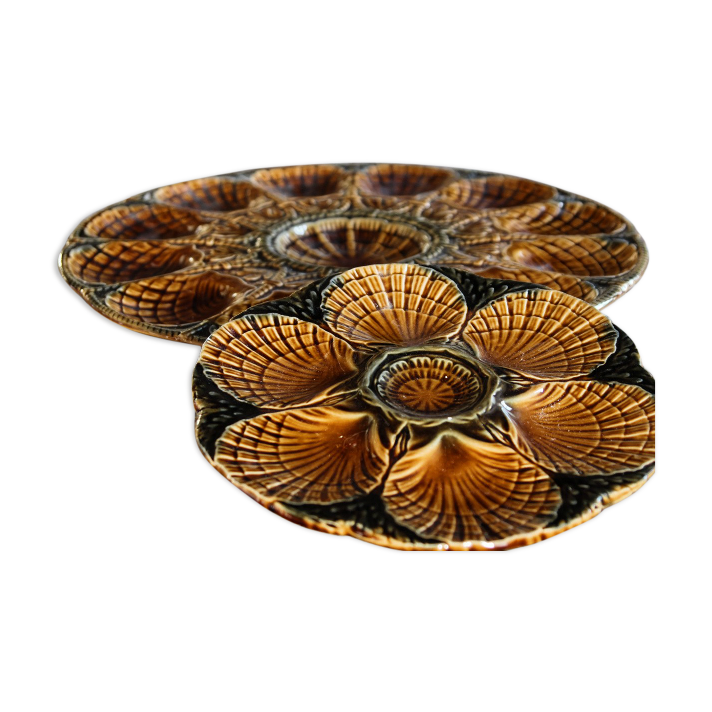 2 presentation dishes for oysters in Sarreguemines