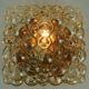 large mid century modern 1960's 1970's bubble amber glass CEILING LIGHT