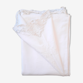 Drap ancien brodé 310 x 230