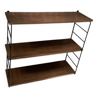 3 teak wall shelves, Nils Strinning 75 cm