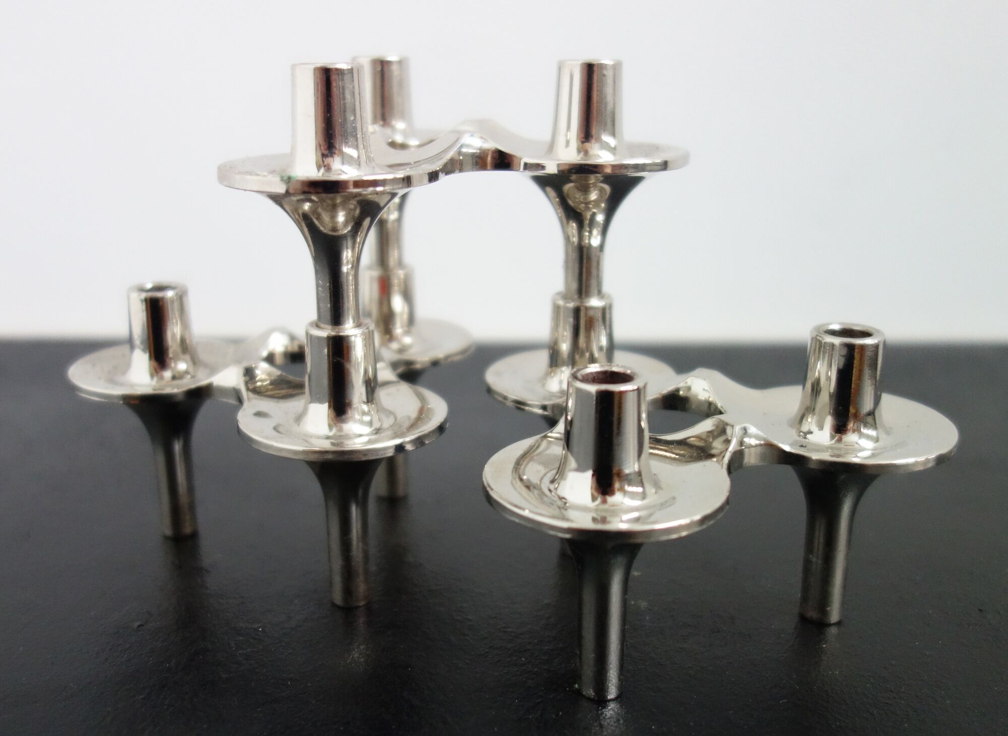 Set of 3 candlesticks Nagel in their original box model Orion