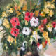 Bouquet de fleurs, huile sur toile