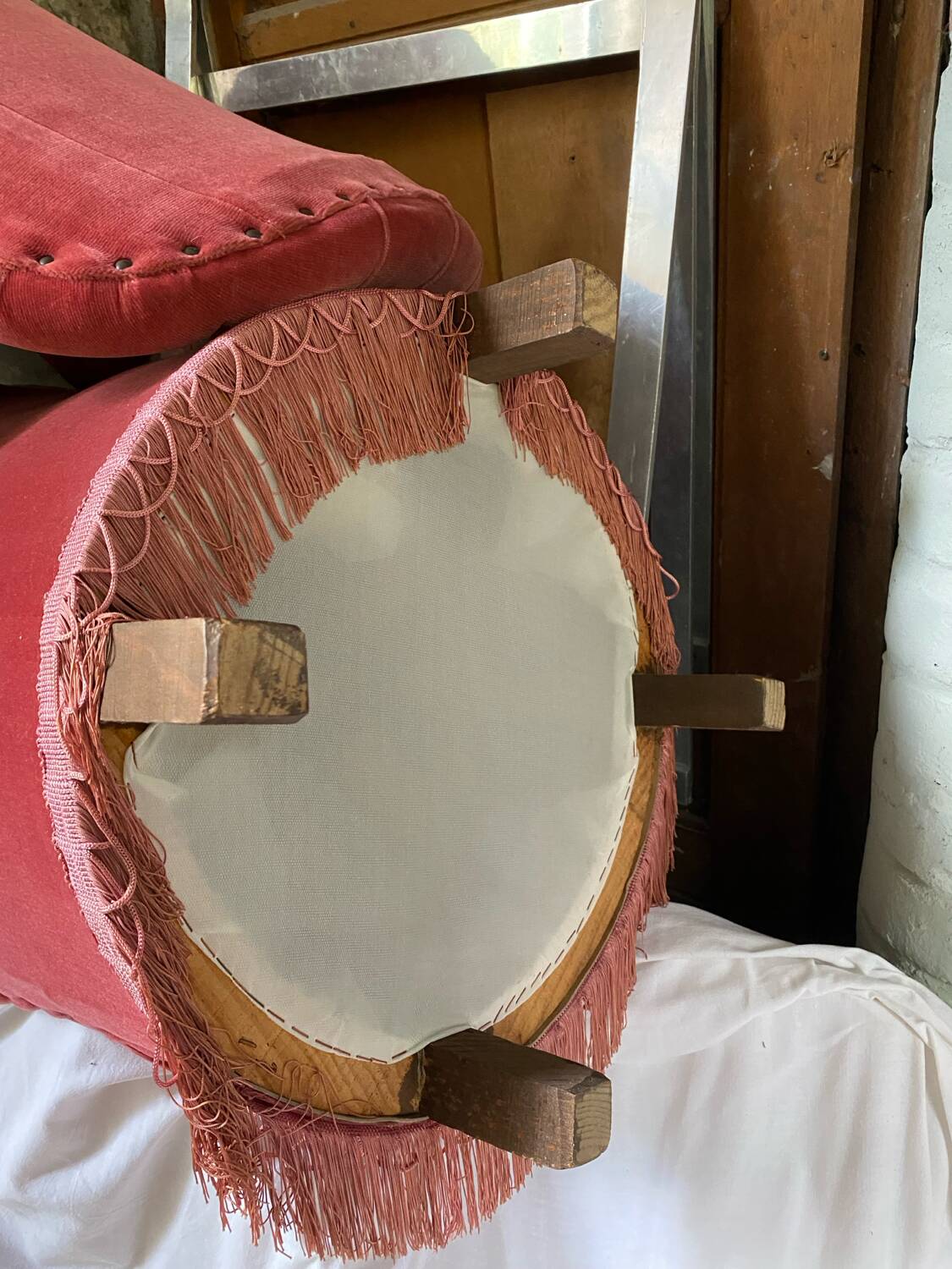 Pair of toadstool armchairs