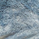 Synthetic fur cushion Blue Duck