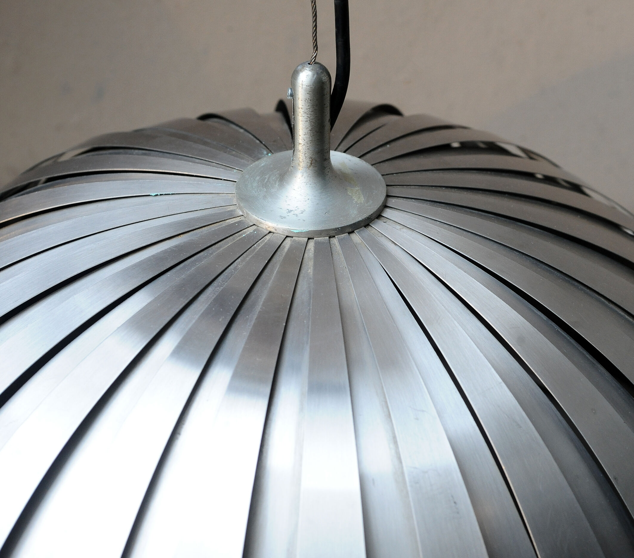 Suspension "Calotta" Martinelli, stainless steel, 1970