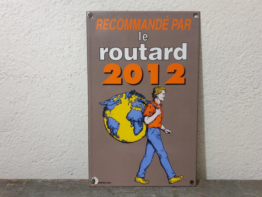 Enamelled plate Le Routard - Backpacker's Guide Hotel Restaurant - 2012