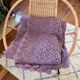 Vintage mauve lilac crocheted bedspread