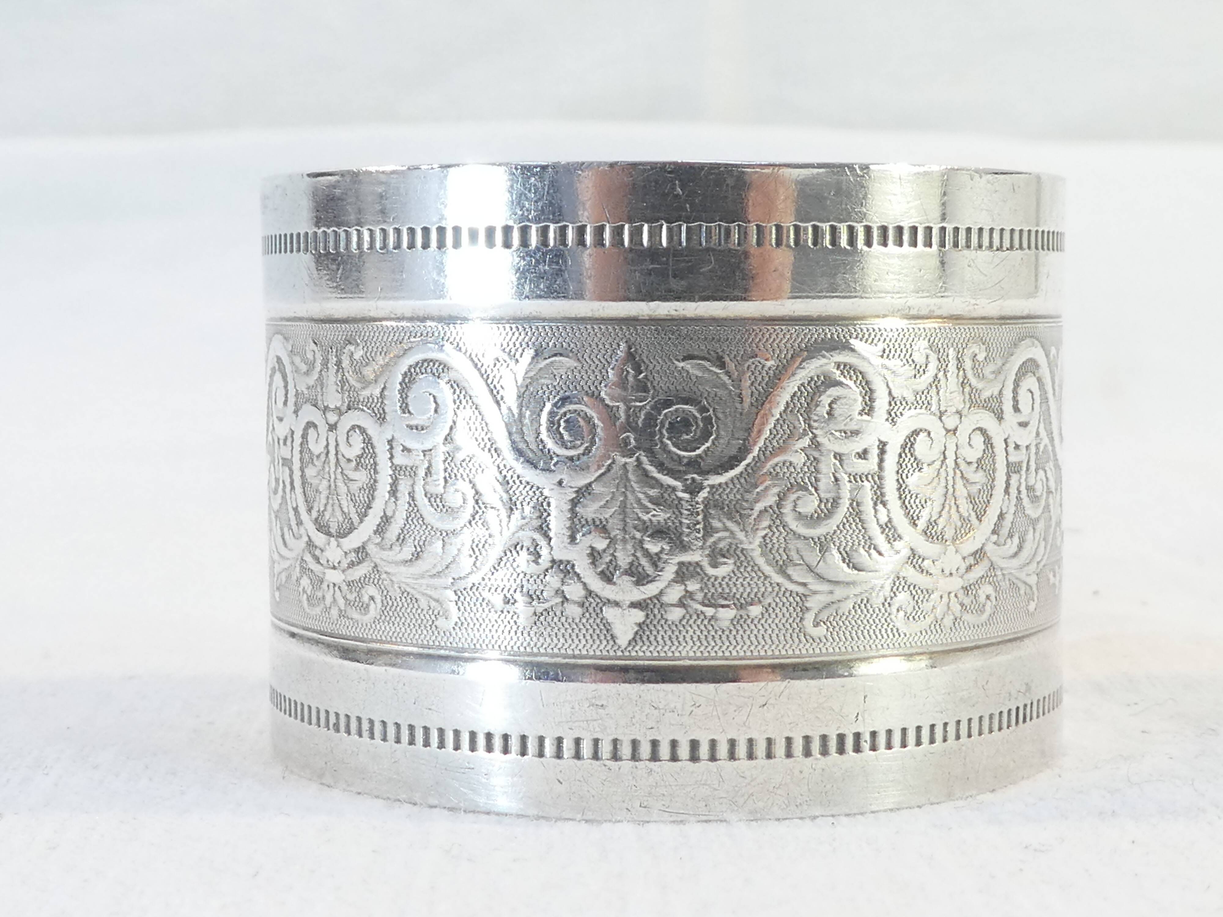 Solid silver towel round minerva orfevre hage henri