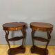 Mahogany bedside table with swan neck.