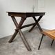 Solid walnut desk, folk art, Savoy, circa 1900
