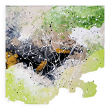 Abstract painting table