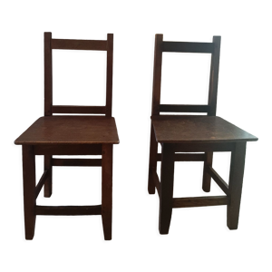 Lot de 2 chaises en bois