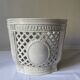 Reticulated pot cover in Italian porcelain