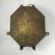 Metal and brass wall light with mirror background 1900