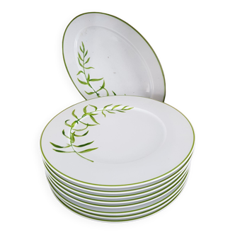 Assiettes plates et plat ovale Tavo Lina