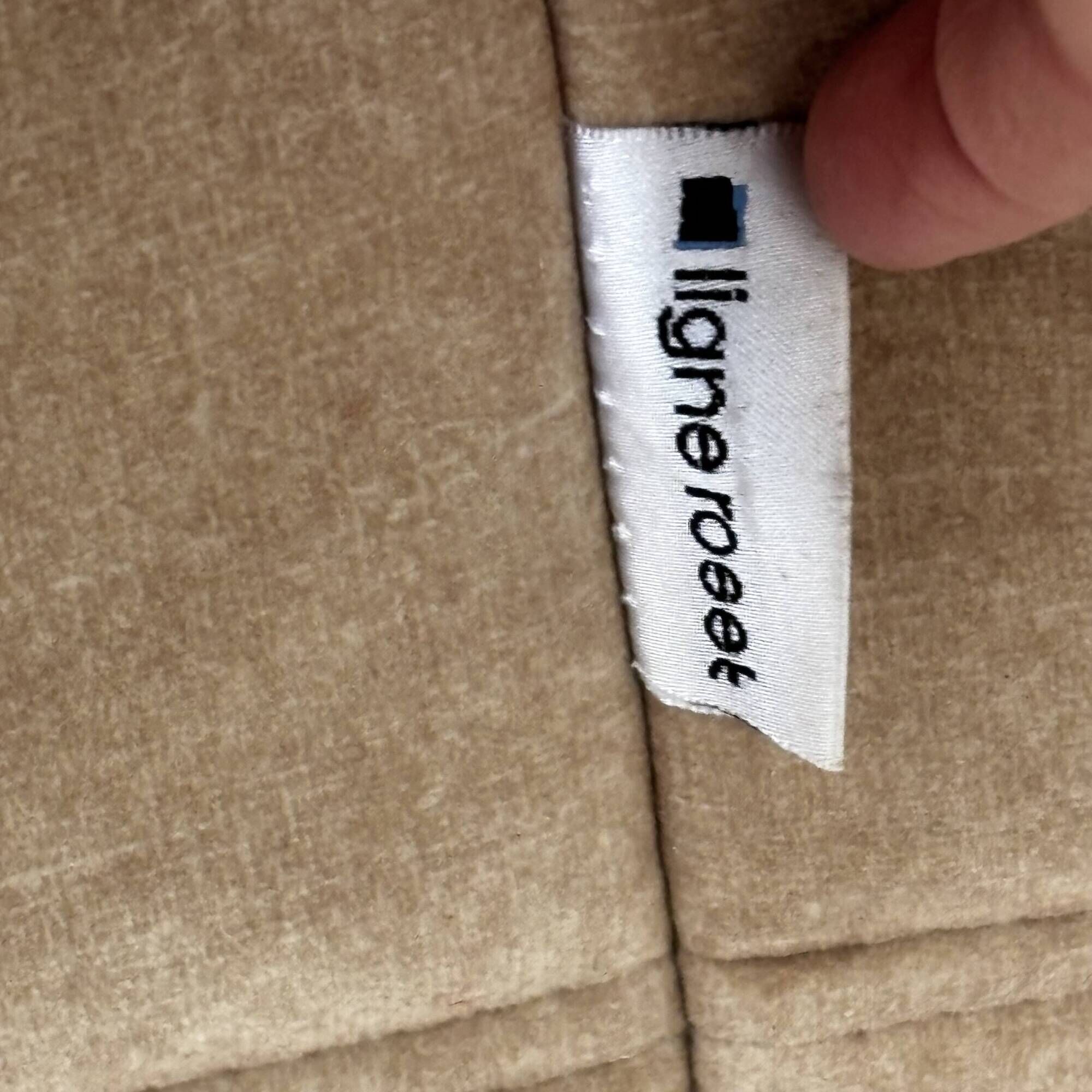 Amber beige Togo armchair by Michel Ducaroy for Ligne Roset.