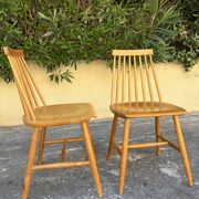 2 IKEA mid-century chairs in the style of Yngve Ekström's "Pinocchio"