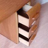 Small vintage desk 1950s wood and metal