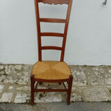 Wooden and straw nurse's chair