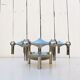 Bougeoirs métal chromé Nagel design 60/70