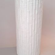 White ceramic umbrella stand, Italy circa 1970.