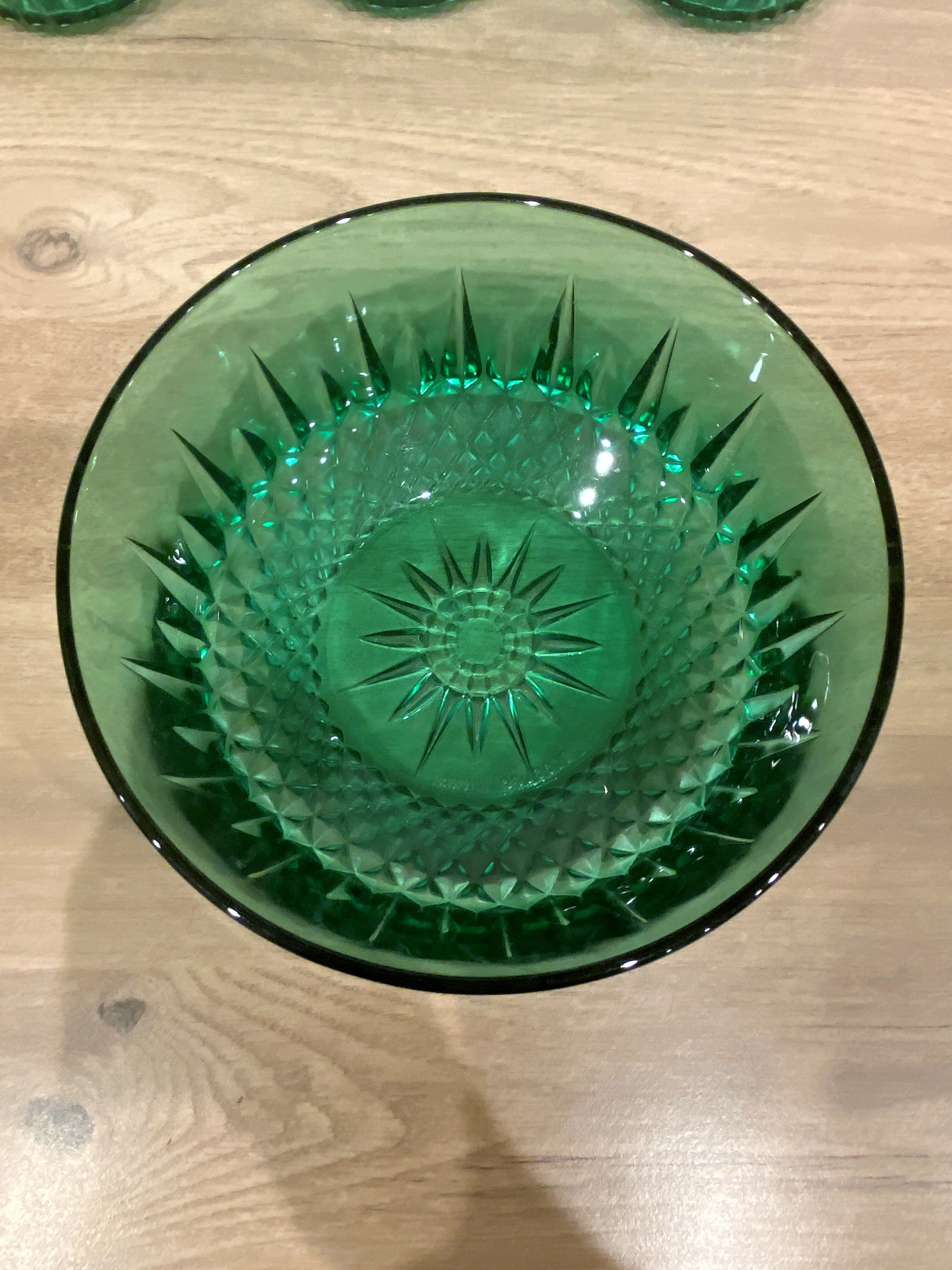 Arcoroc Green Dessert Service
