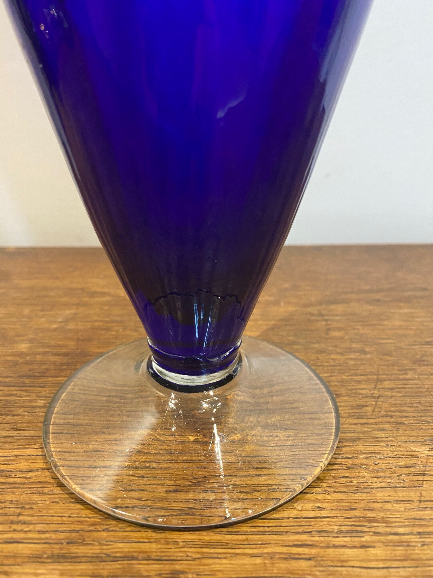 Blue murano glass vase