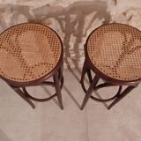 Pair of high bistro style stools