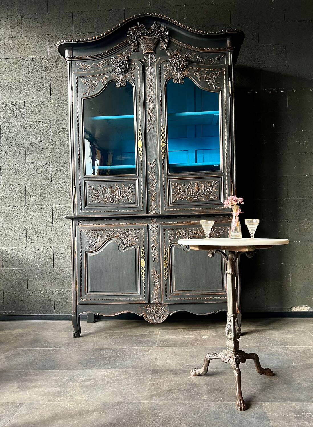 Norman sideboard with two carved oak bodies