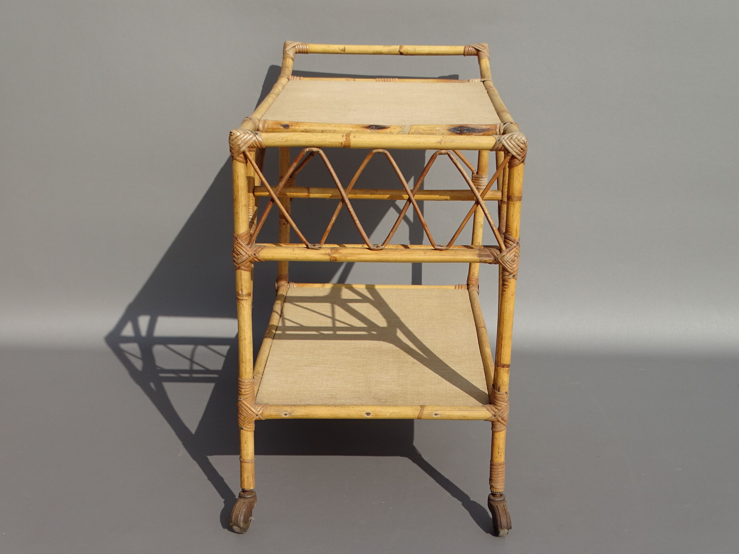 Trolling trolley served in rattan