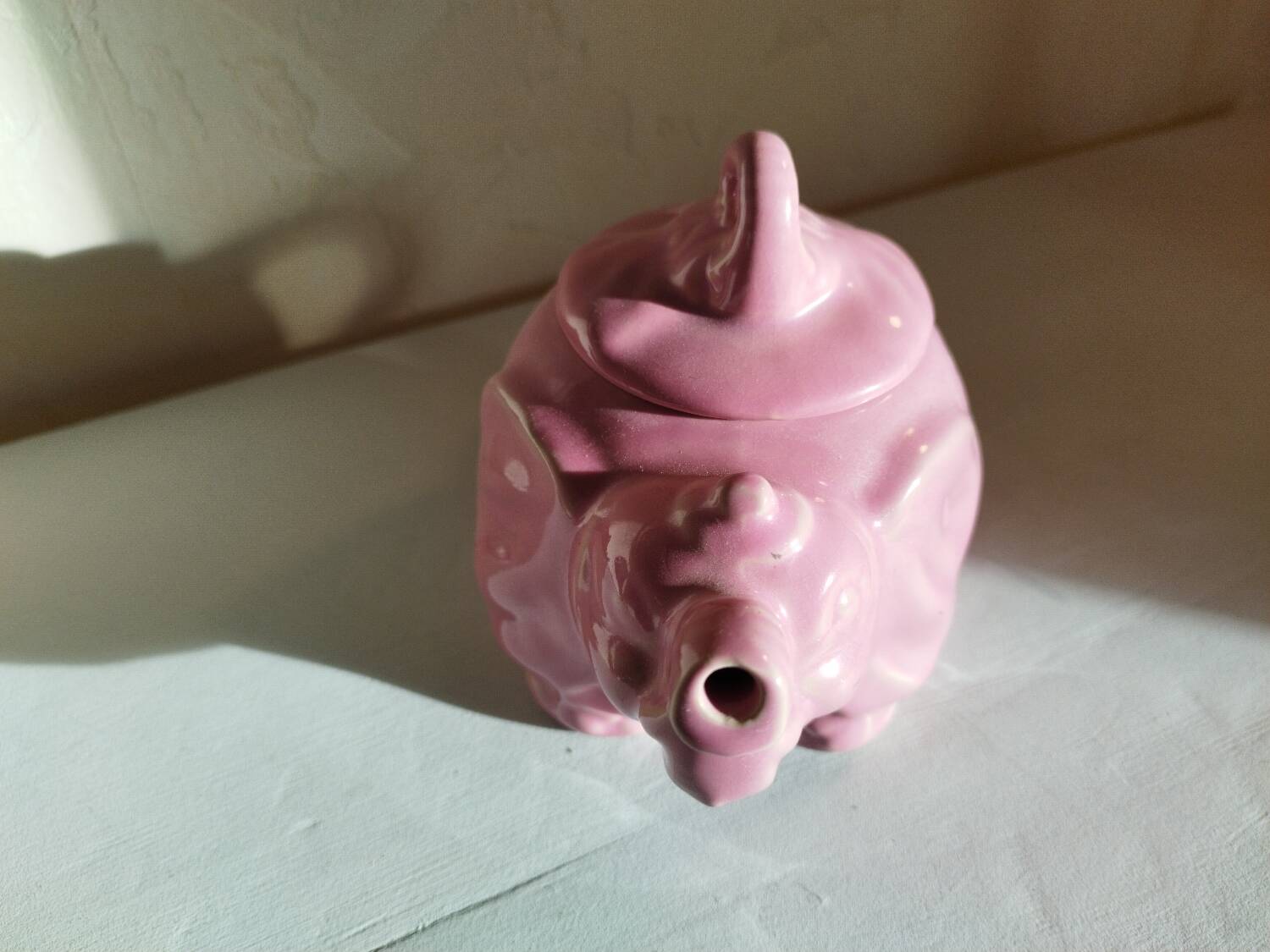 Théière éléphant rose