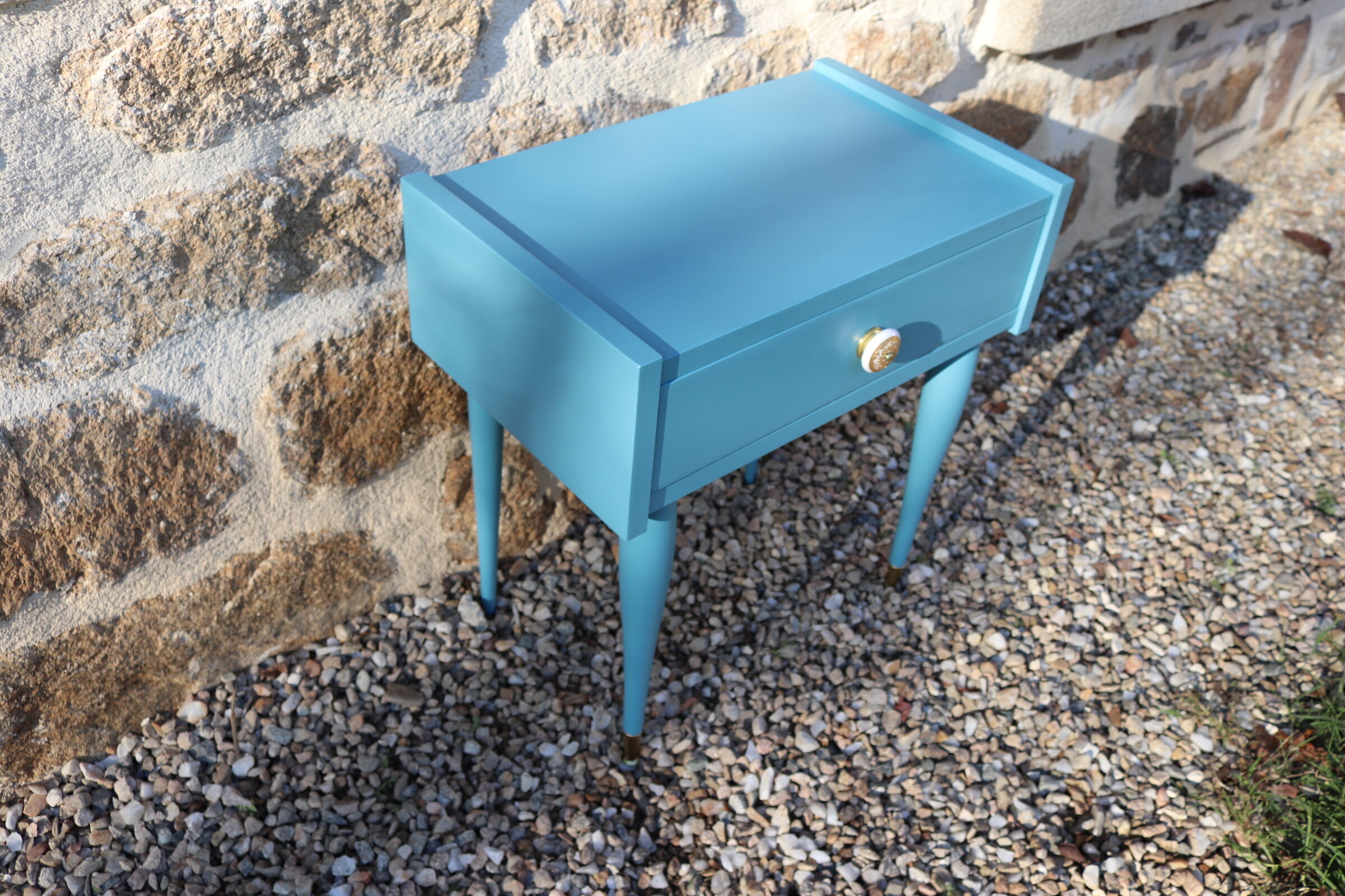 Chevet vintage bleu