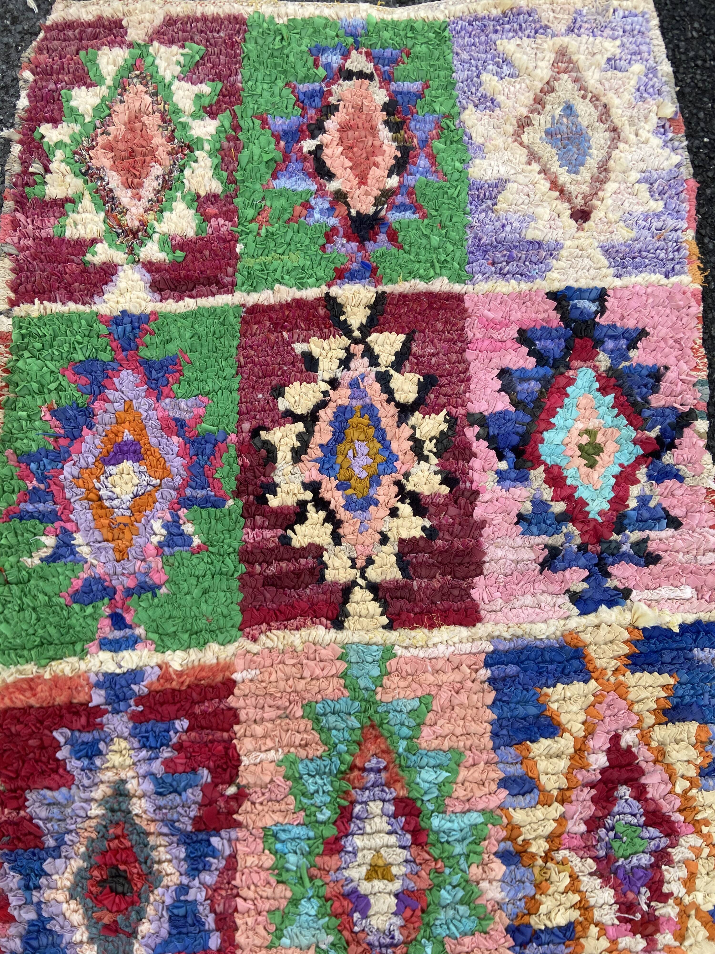 Tapis Berbere Boucherouite 90x200 Cm