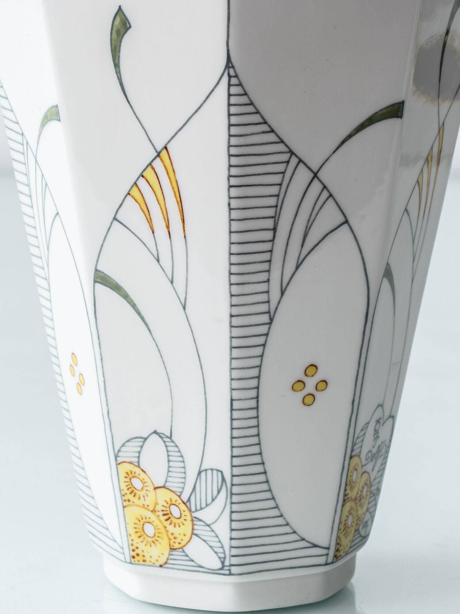Vintage Art Deco Table Lamp by Royal Delft, Hand-Painted Ceramic
