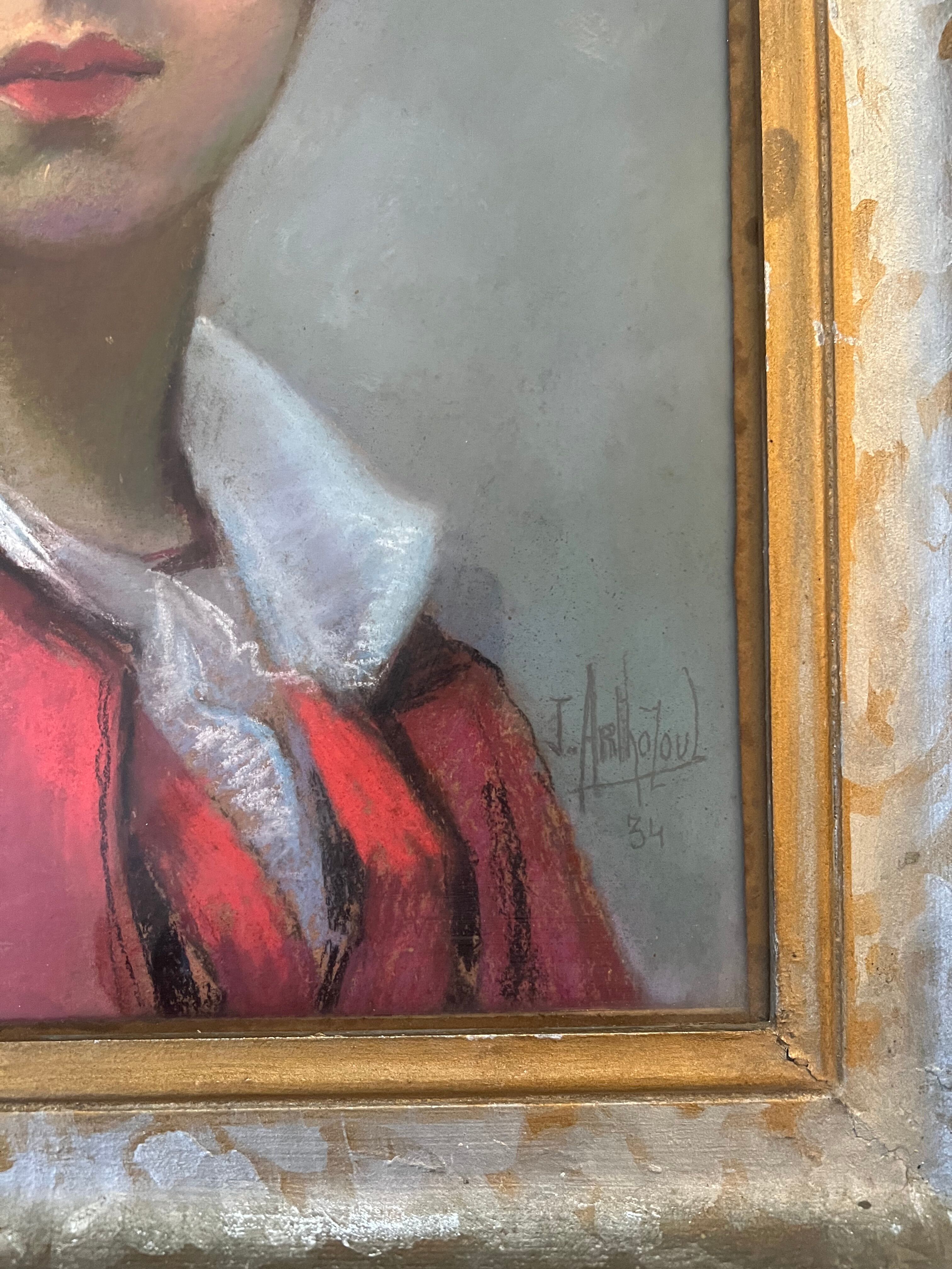 Painting, portrait of a young girl 1934